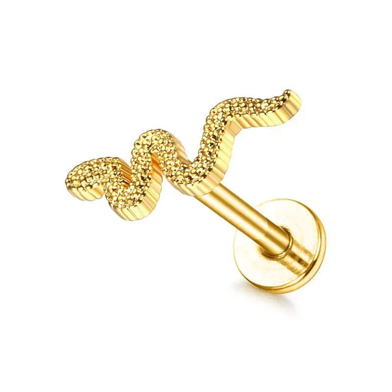 16G Edelstahl Knorpel Ohrstecker mit flacher Rückseite für Damen