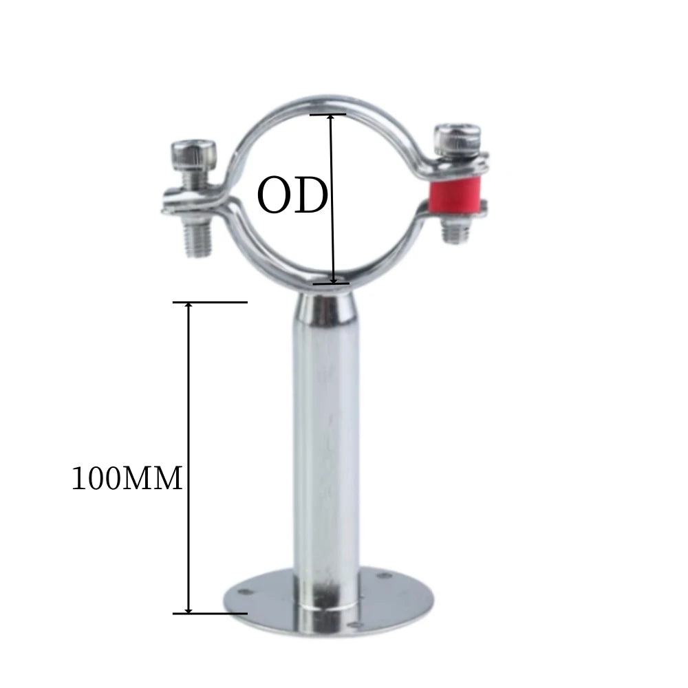 Edelstahl Rohrklemme 19mm-108mm mit Grundplatte – Robust & Vielseitig-Yabubest - Home & More