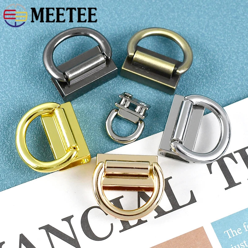 2 4 10 Stück Metall D Ring Schnalle mit Clip Verschluss für Taschen DIY