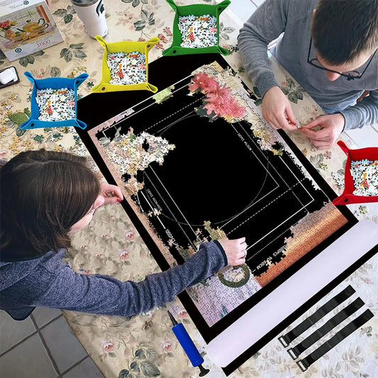 Puzzle Lagerung Matte Roll-Up für 1000-3000 Teile – Reisefreundlich, Spiel