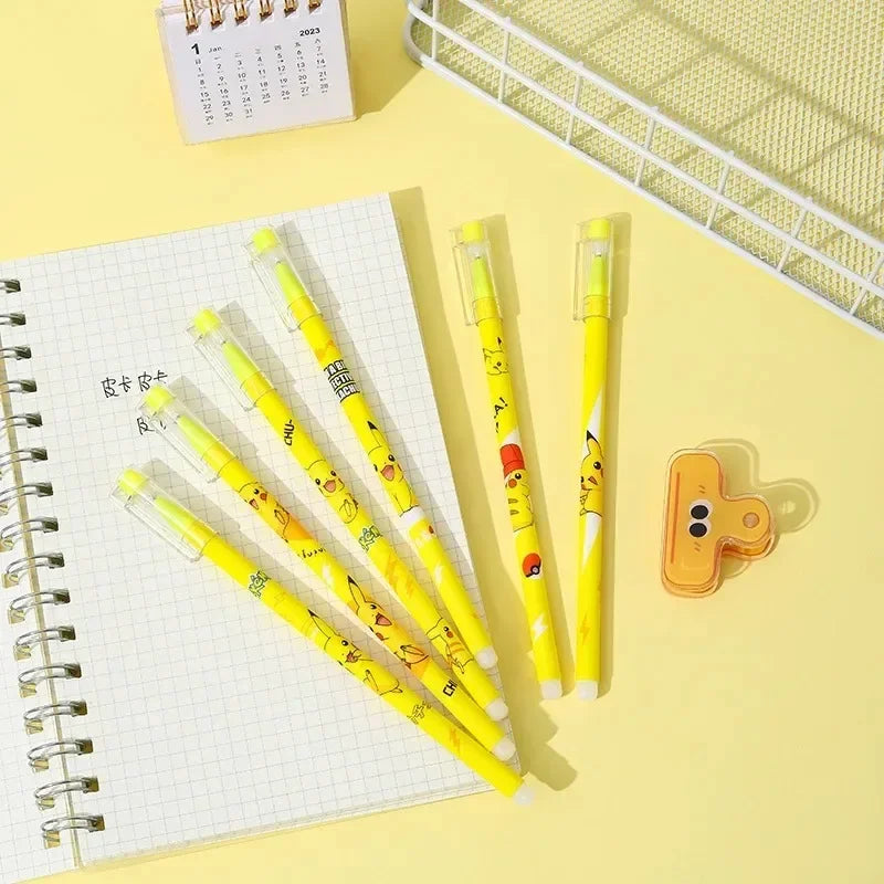 12er Set löschbare Gelschreiber 05 mm niedlich Anime Motiv für Schule