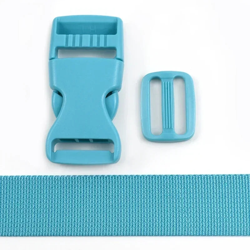 Nylon Gurtband Set 20/25mm Kunststoff Seitenverschluss Tri-Glide Schnallen DIY
