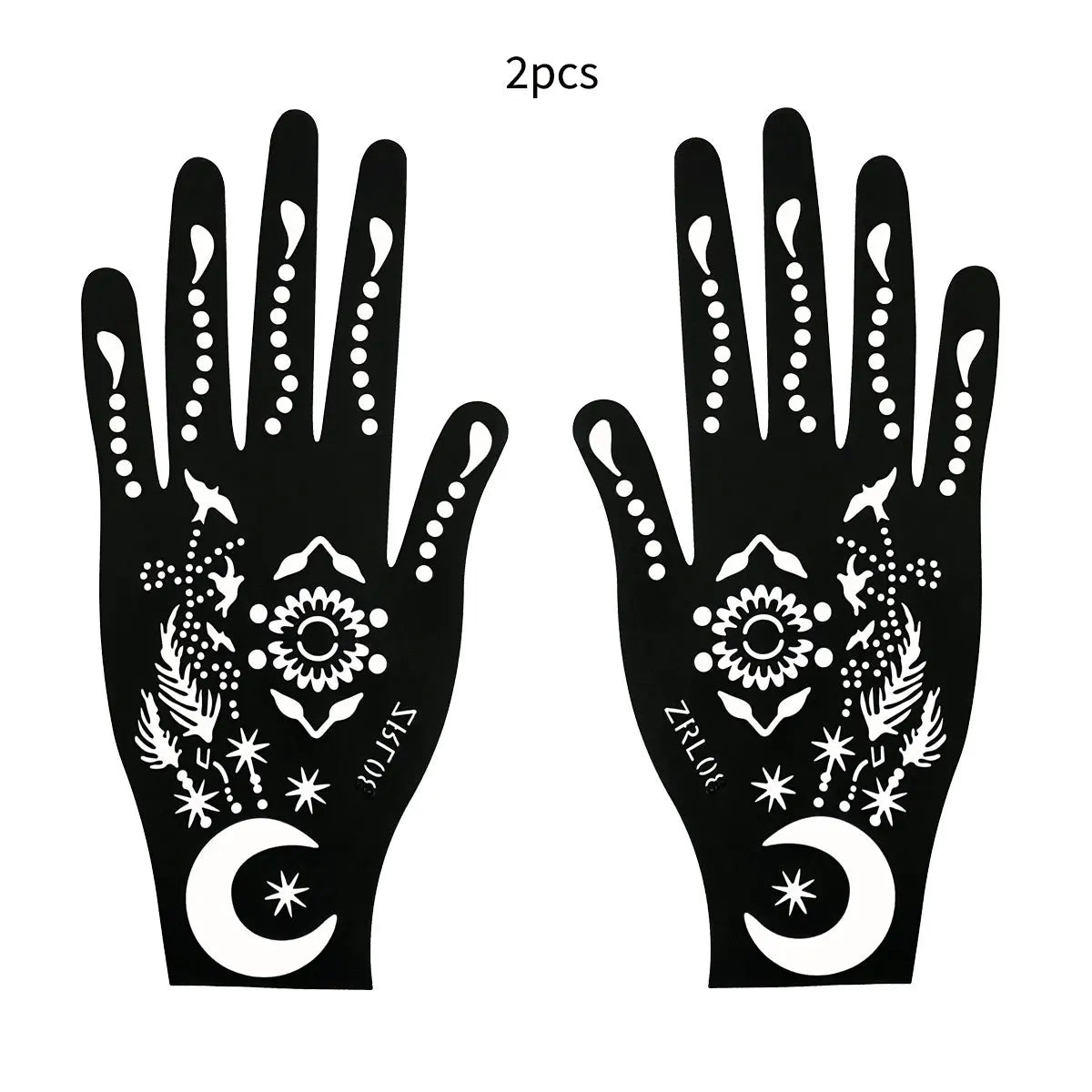 Wiederverwendbare Henna Tattoo Schablonen Blume für Hand und Finger