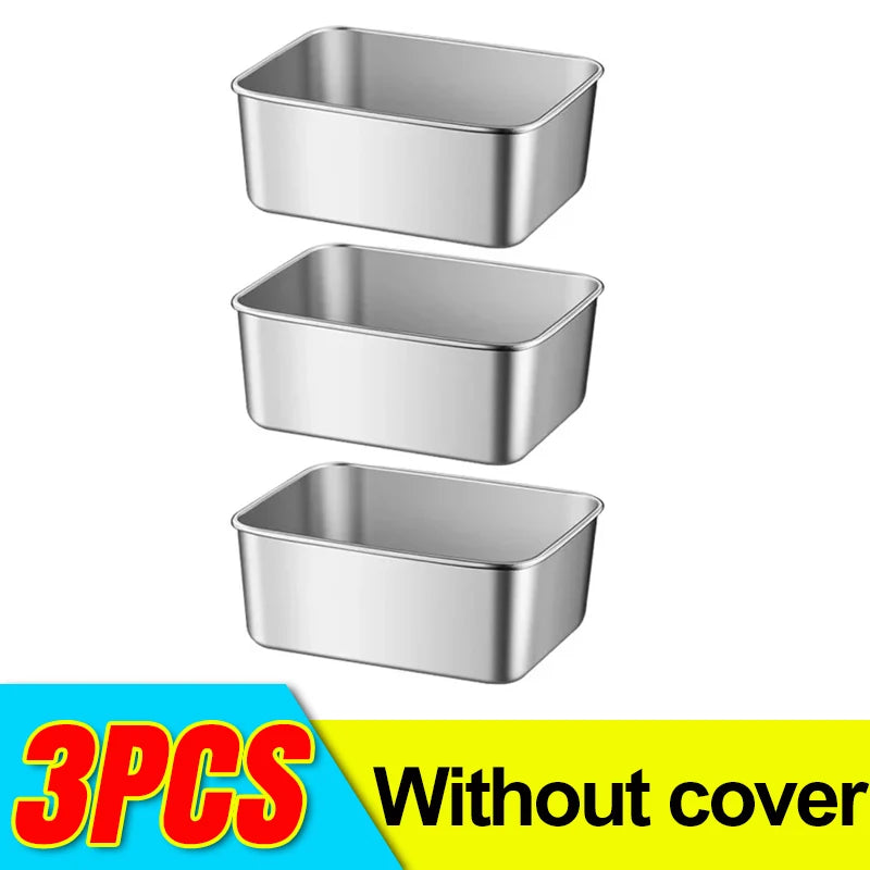 Doppelte Frische garantiert: Edelstahl Frischhaltebox 13,8x10,8x5 cm, 1-6 Stück Sets