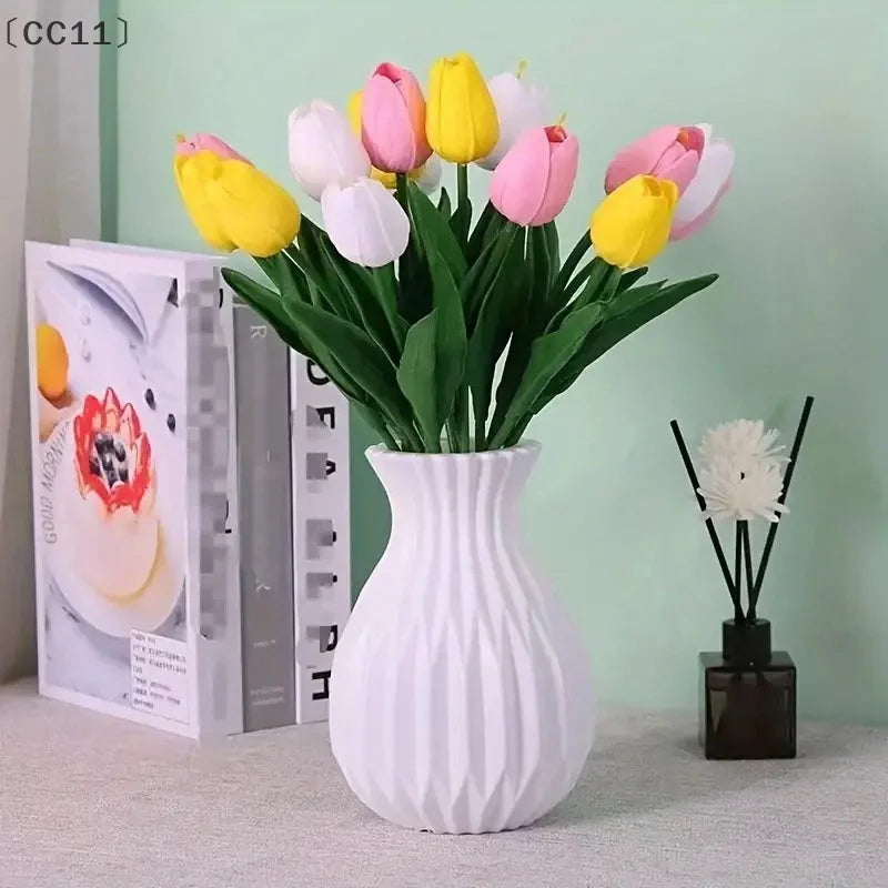 Nordische dekorative Blumenvase Kunststoff Imitat Keramik Wohnzimmerdeko