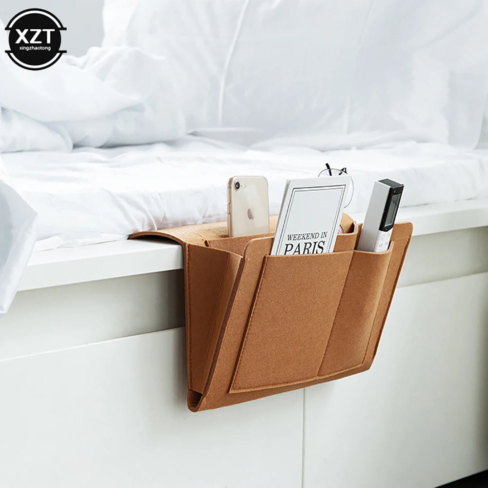 Filz Nachttisch Organizer für Bett Sofa mit vielseitigen Taschen Stauraum