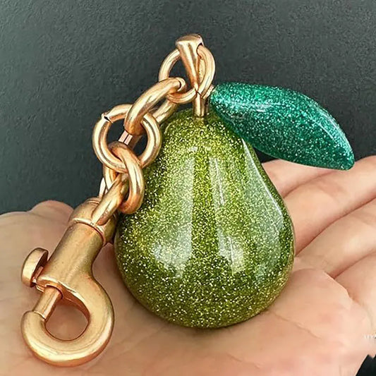 Kristall Harz Birnen Schlüsselanhänger Modischer Obst Anhänger Tasche