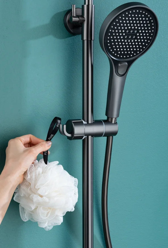 Einstellbarer Duschkopfhalter aus ABS Kunststoff mit Rotation und Schiene-Yabubest - Home & More