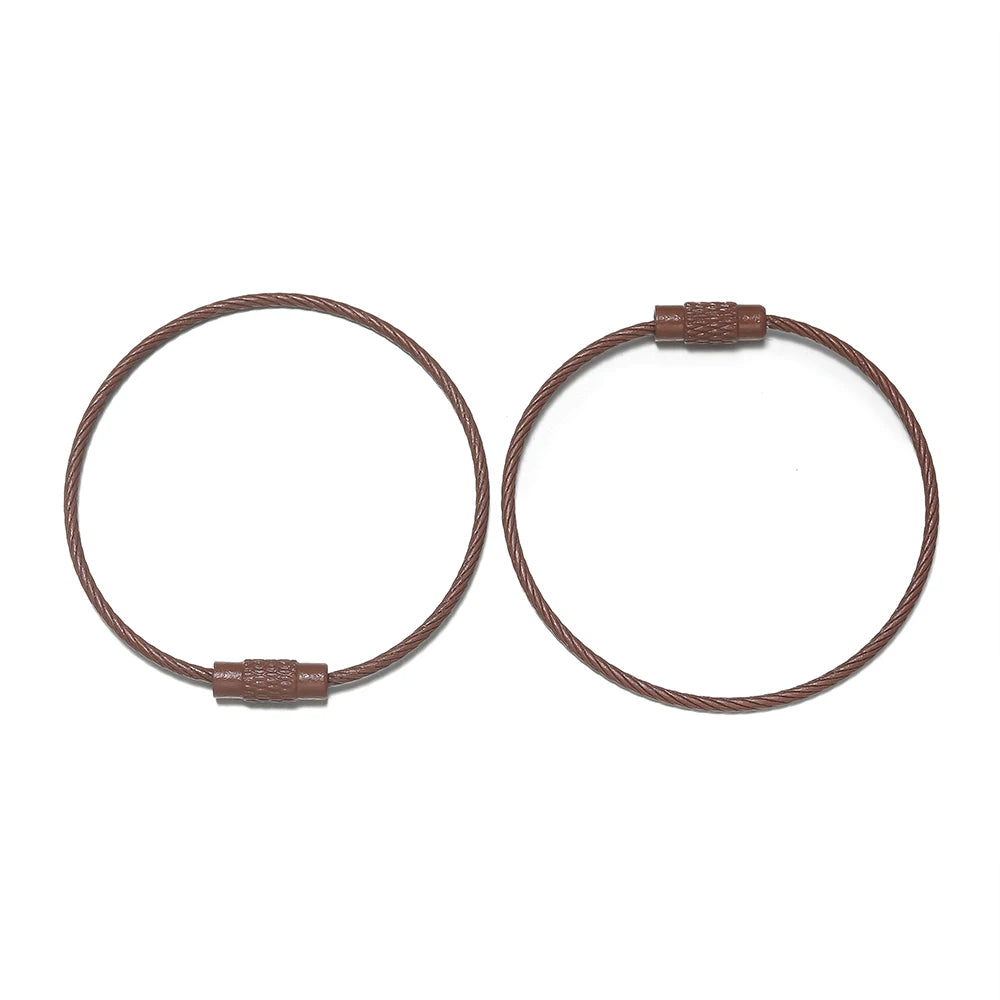 50mm 10er Set Eisen Schlüsselringe Bunte Schlüsselbund Ringe DIY