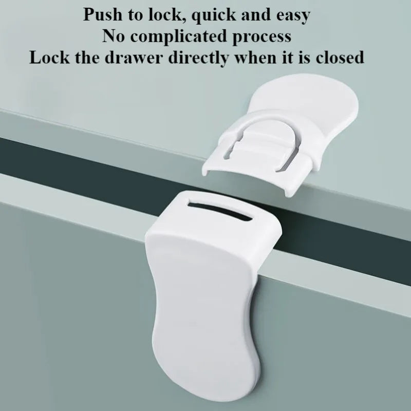 Kindersicheres rechtwinkliges Schubladenschloss und Schrankschutz