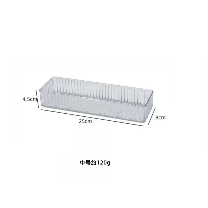 Stapelbarer Acryl Organizer mit verstellbaren Trenntabletts für Kosmetik