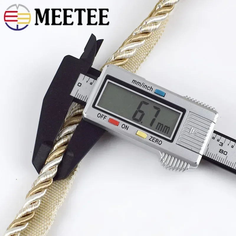 6mm Zweifarbiges Gurtband Polyester DIY Nähmaterial Dekoratives Spitzenseil 2/6m