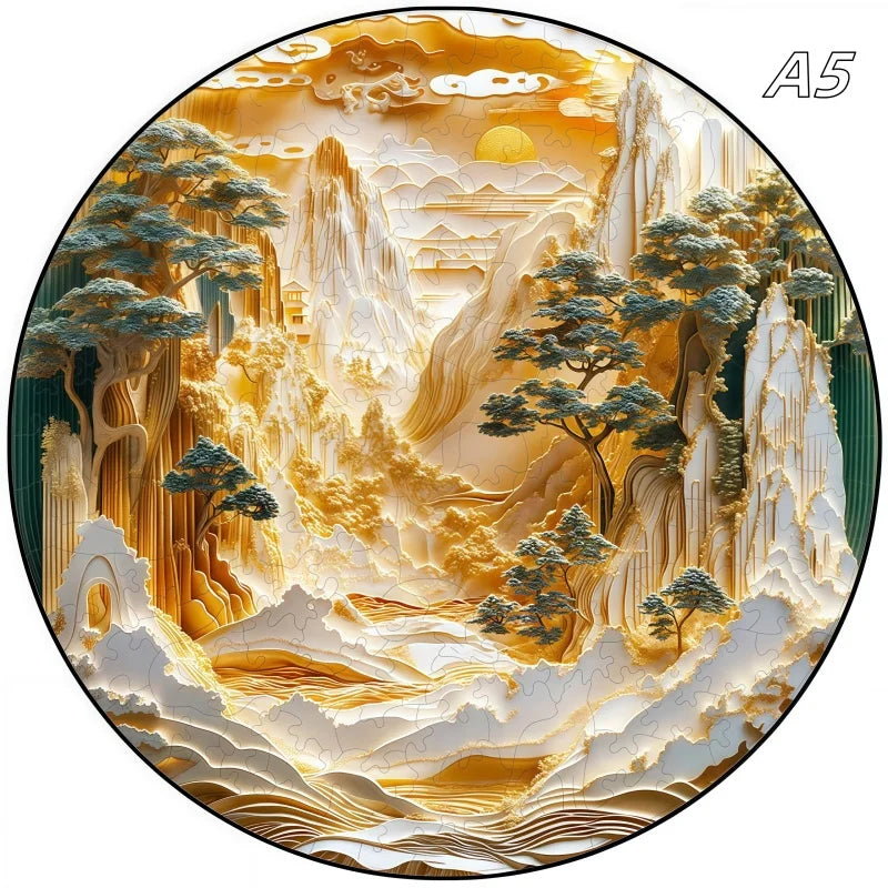 Förderndes 3D Holzpuzzle für kreatives Lernen und Spaß