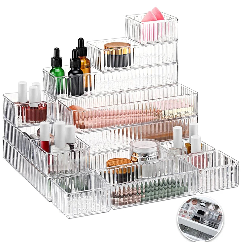 Transparente stapelbare Organizer für clevere Ordnung