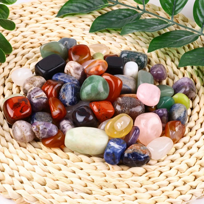 50g Natursteine für Zuhause – Vielfältige, polierte Trommelsteine
