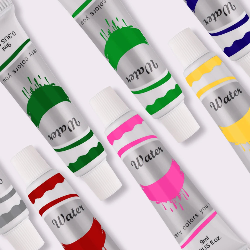 Aquarell Pigment Set 9ml 12 Farben für Studenten, Kunst, Graffiti