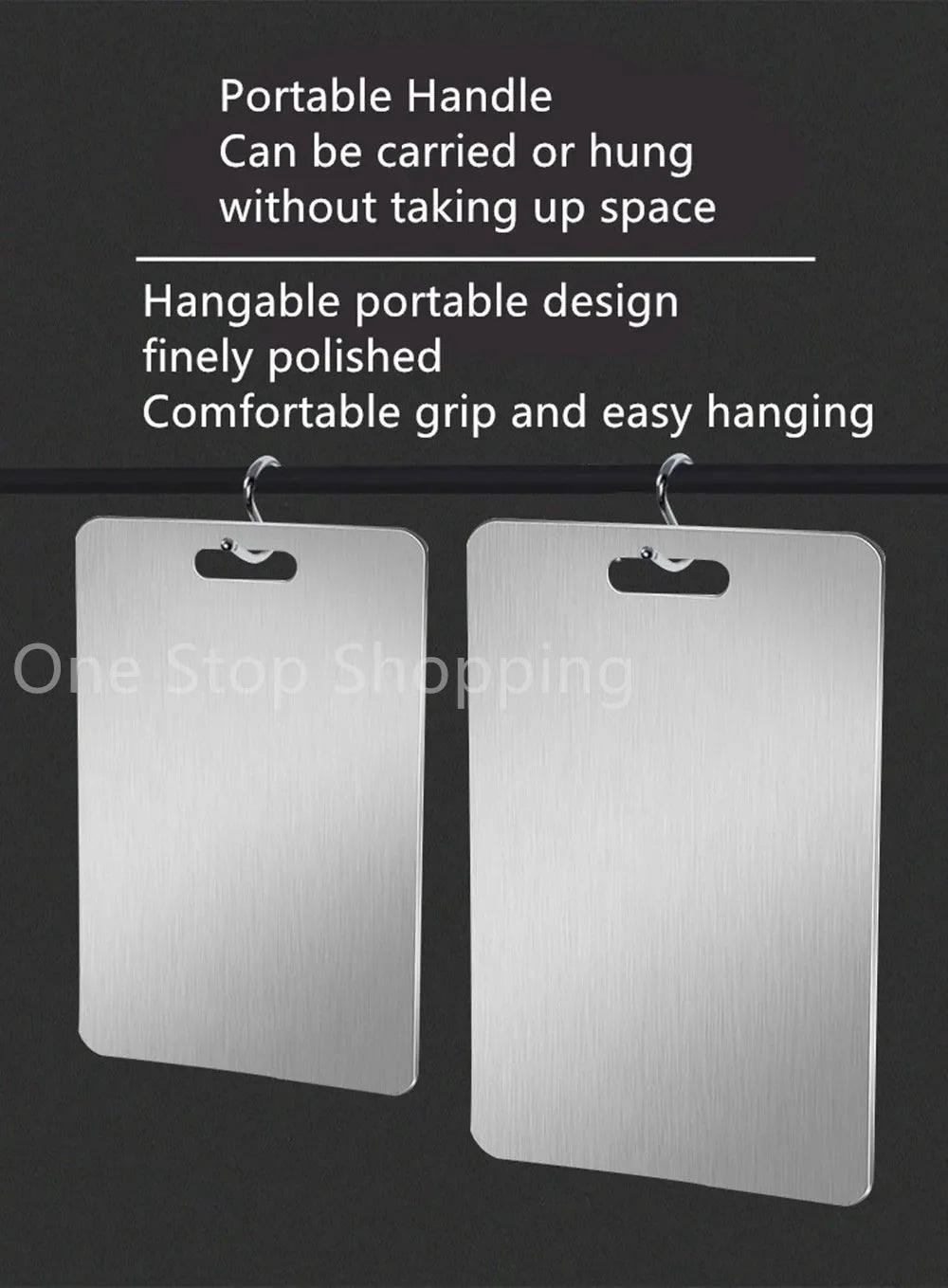 Edelstahl Schneidebrett Set mit mehreren Größen und leicht zu reinigen