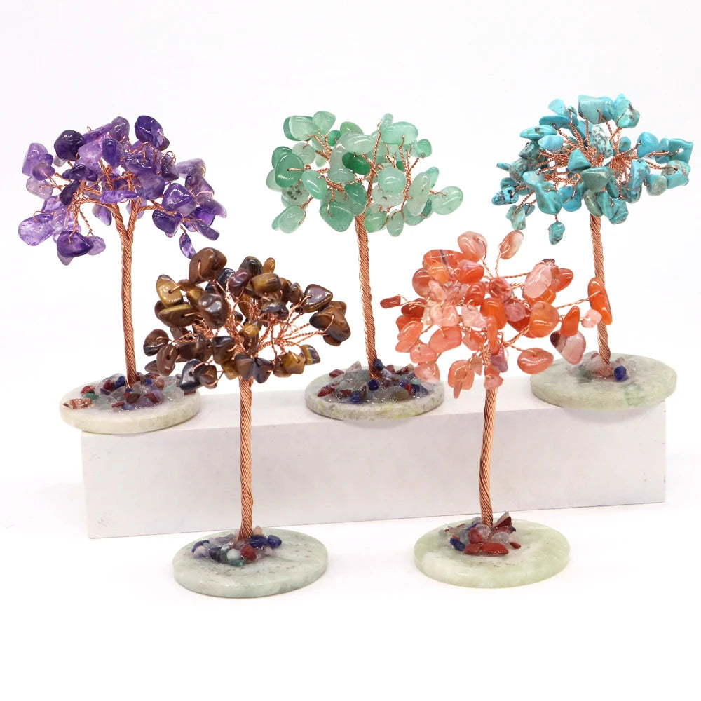 Kristall Achat Geldbaum für Feng Shui und positive Energie im Zuhause