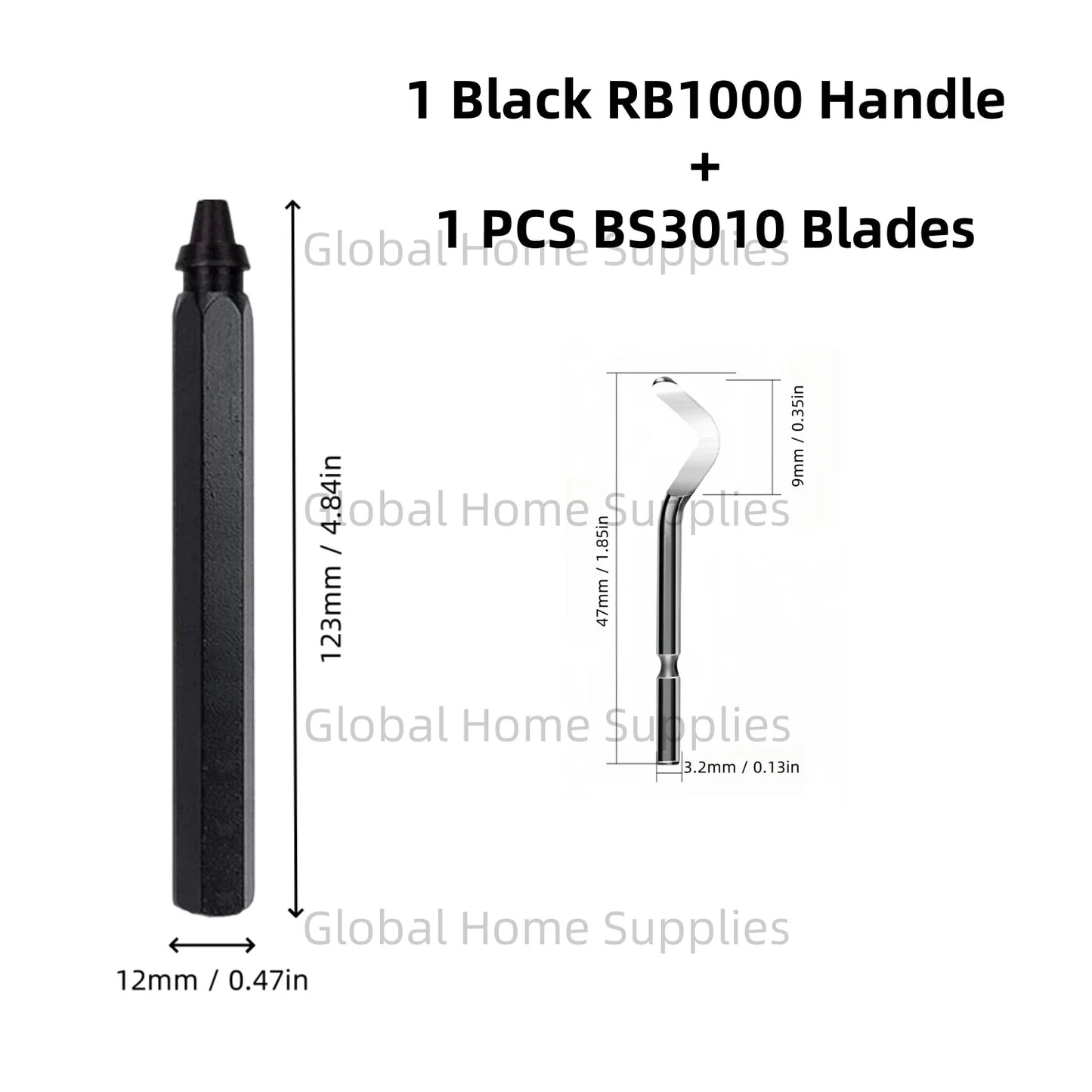 Entgratungswerkzeug Set RB1000 mit 1 oder 11 Schnellarbeitsstahl-Schwenkklingen