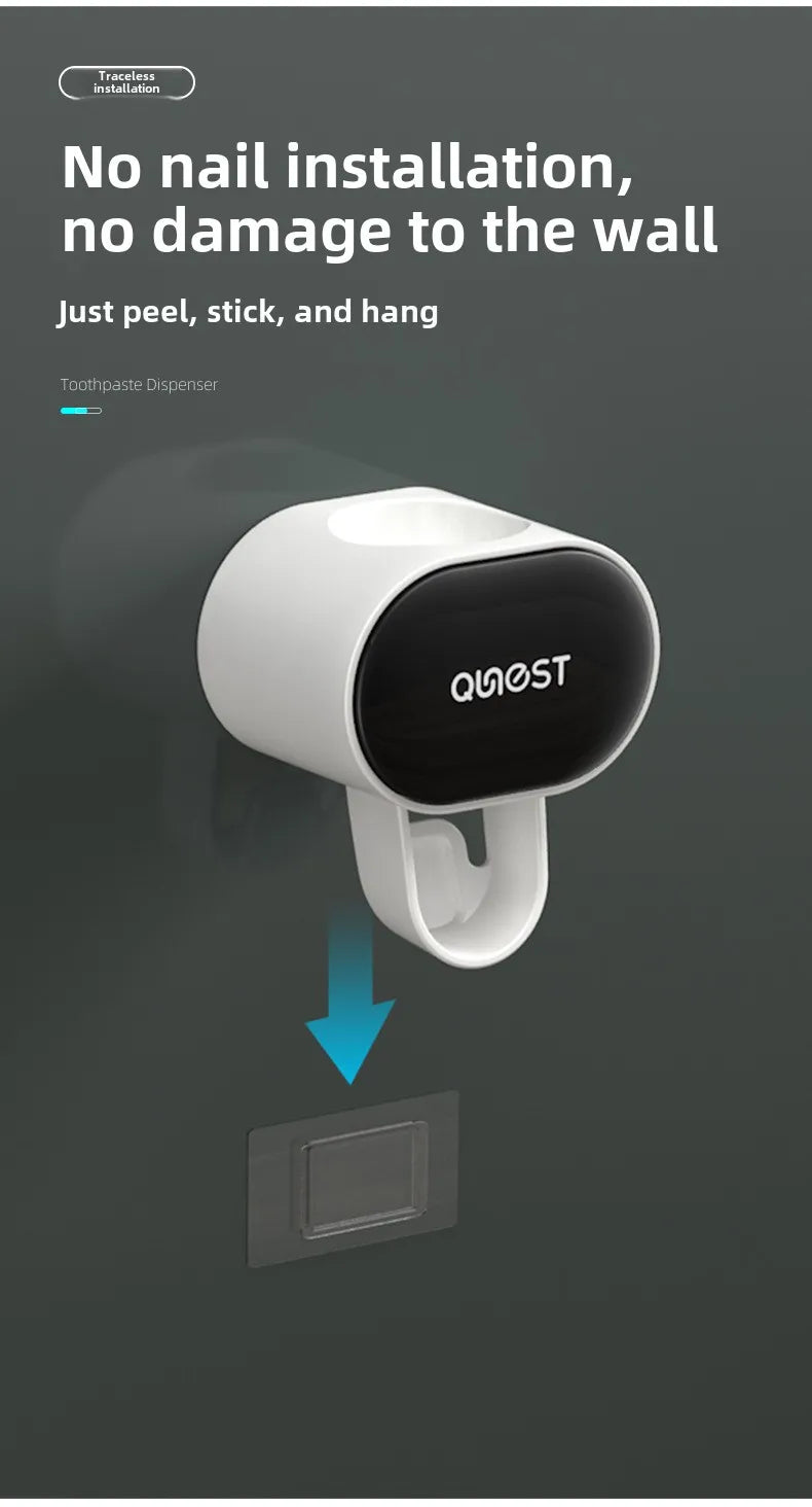 Automatischer staubdichter Zahnpastaspender mit Wandhalter für Bad