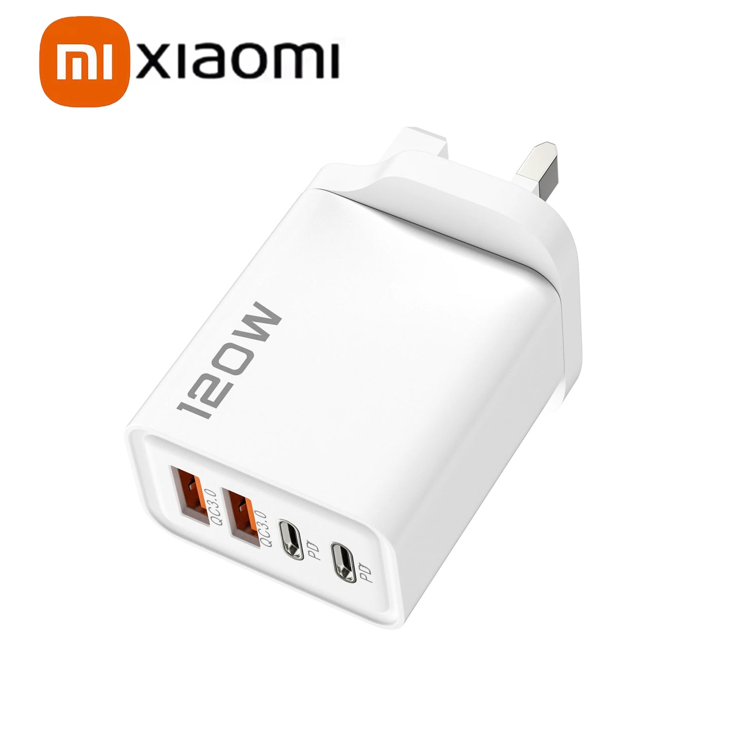 120W Schnellladegeraet mit 4 Anschluessen fuer effizientes Laden