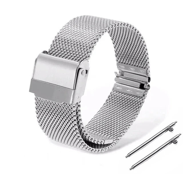 12-24mm Edelstahl Milanese Uhrenarmband mit Schnellverschluss für traditionelle Uhren