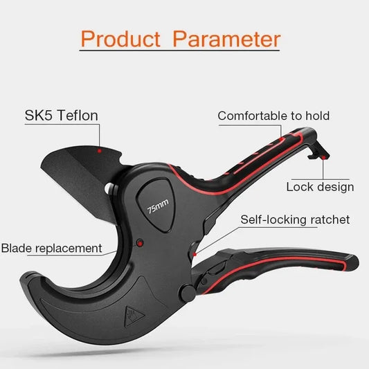 Präziser Ratschen-Rohrschneider 0-42mm – Leicht - robust für PVC - Kunststoffschläuche