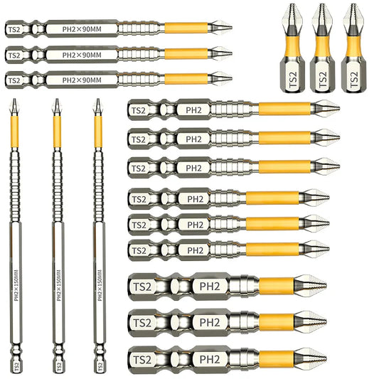 Magnetische PH2 Kreuzschlitz Bits Set Robust Rutschfest Edelstahl