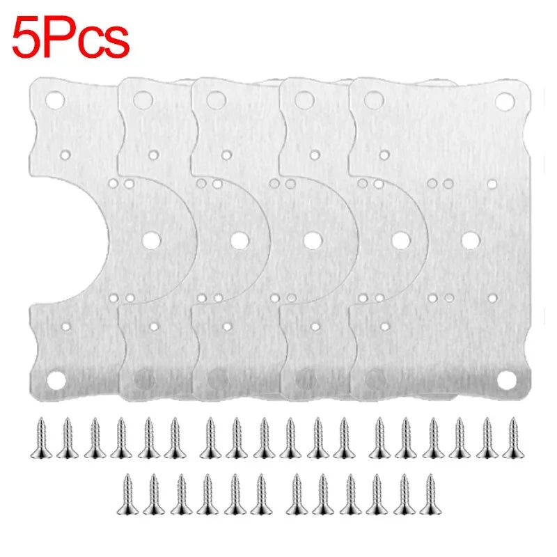 Edelstahl Scharnier Reparaturplatte – Robust und Vielseitig für Möbel