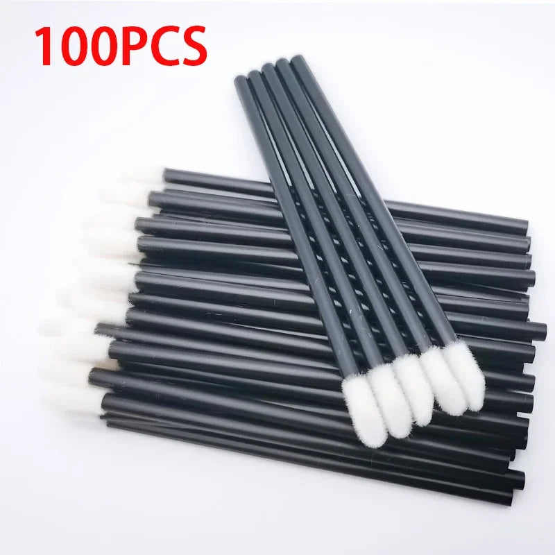 100 Stück Einweg-Make-up Pinsel Set – Präzise Lippen - Wimpernverlängerung
