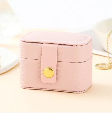 Tragbare Leder Schmuck Organizer für Reisen - Ringe, Ketten, Ohrringe sicher verstauen