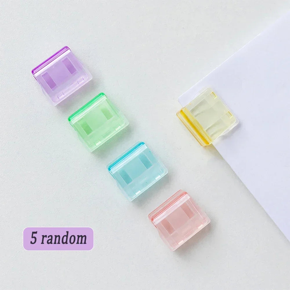 Transparente Push Büroklammer Drücker - Bunte Clips für Schule & Büro