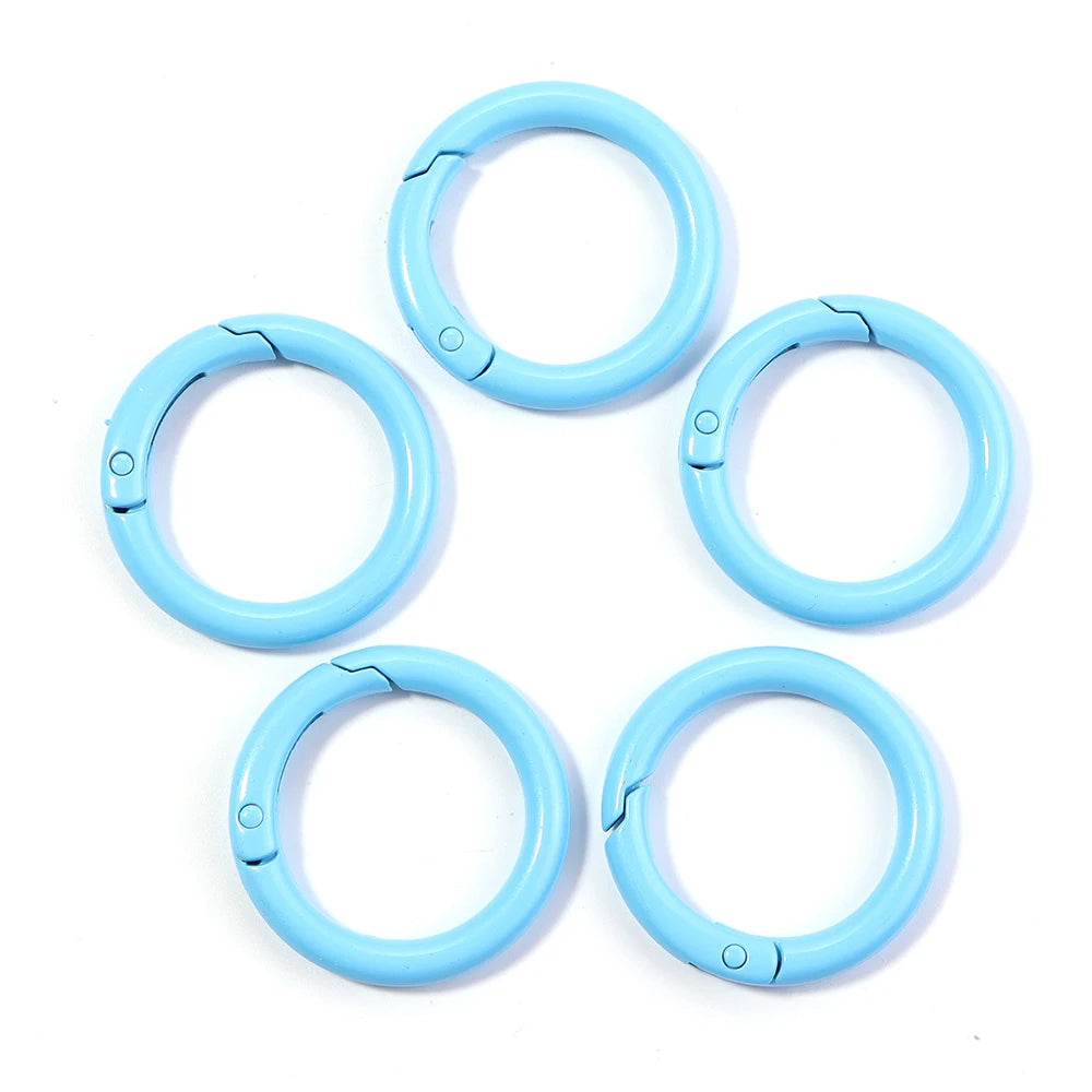 5-10Pcs Metall O-Ring Karabinerclips 25/35/41mm mit Federverschluss