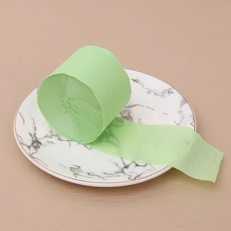 25m Crêpe Papier Streamer 4.5cm für DIY Deko und Blumen Basteln