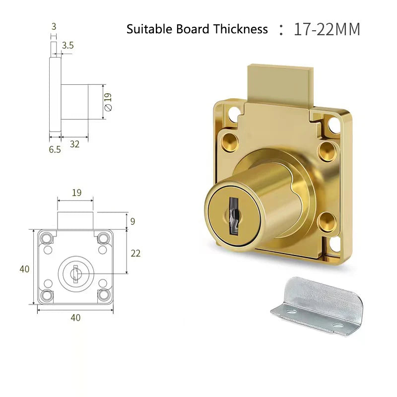 Hochwertiges Zink-Legierung Möbel-Nockenschloss für Schubladen - Schränke