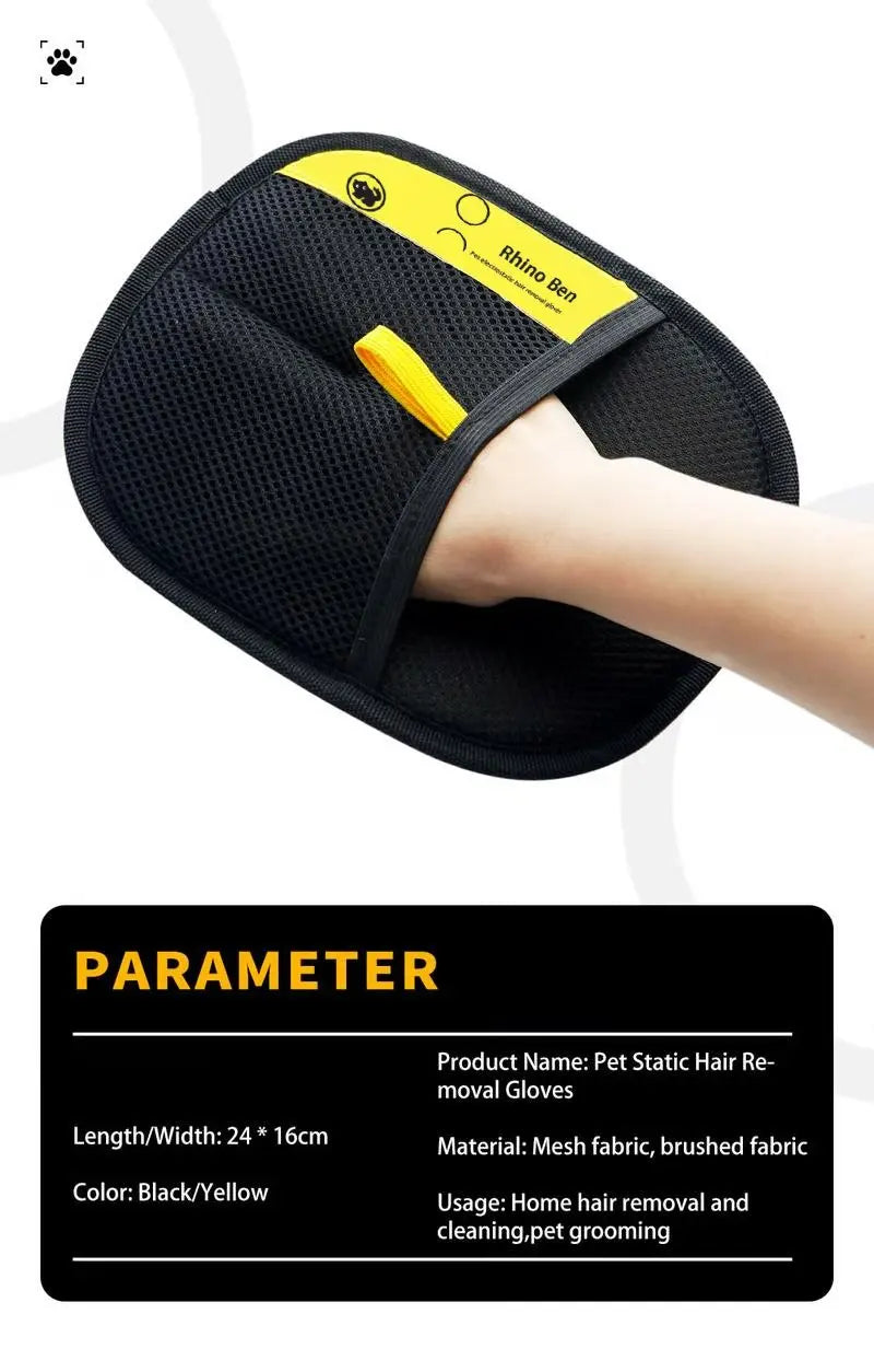 Doppelseitiger elektrostatischer Tierhaarentferner Handschuh für Haustiere
