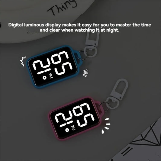 LED Schlüsselbund Taschenuhr Digital Display Rechteckig Unisex-Yabubest - Home & More