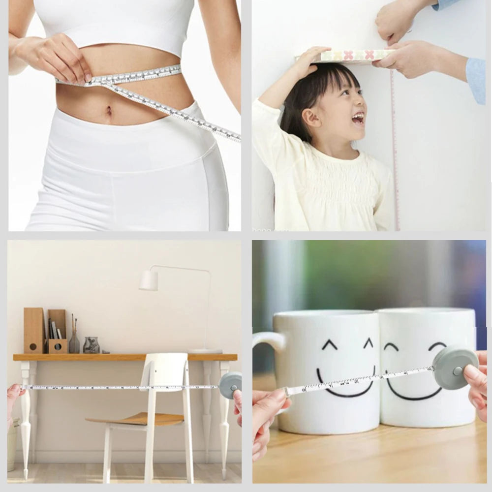 Mini tragbares flexibles Maßband 150cm Kunststoff Lineal leicht