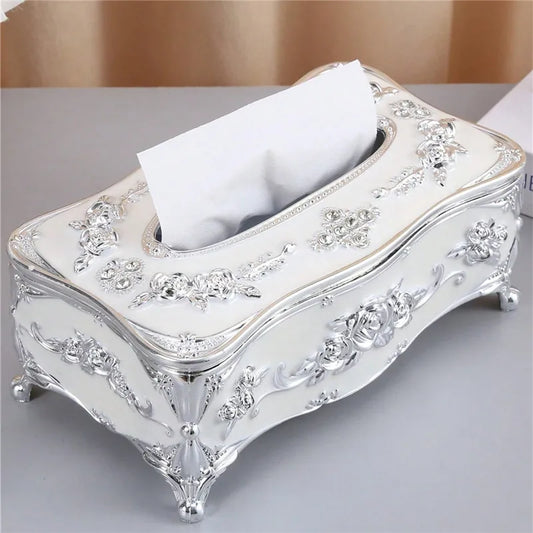 Vintage Taschentuchbox mit Blumen, für Küche und Bad, Heim- und Bürodeko