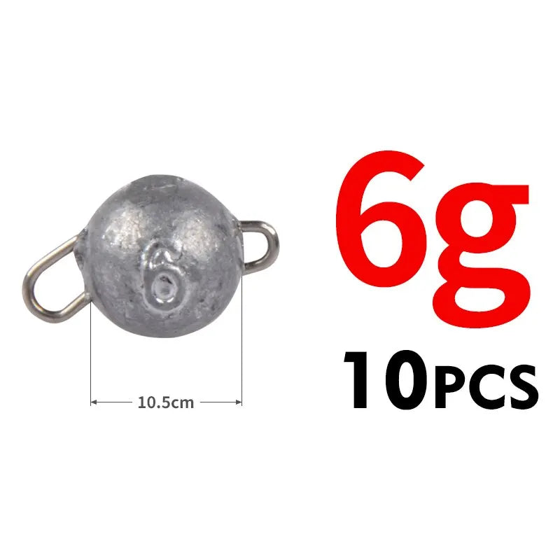 Jig Kopf Angelhaken ohne Widerhaken Tiefwasser 2g 4g 6g Stahllegierung