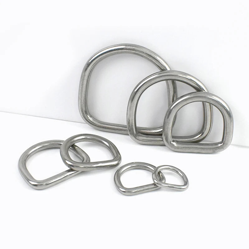 Edelstahl D-Ring Schnallen für Taschen Gurtband Haustierhalsband DIY Zubehör