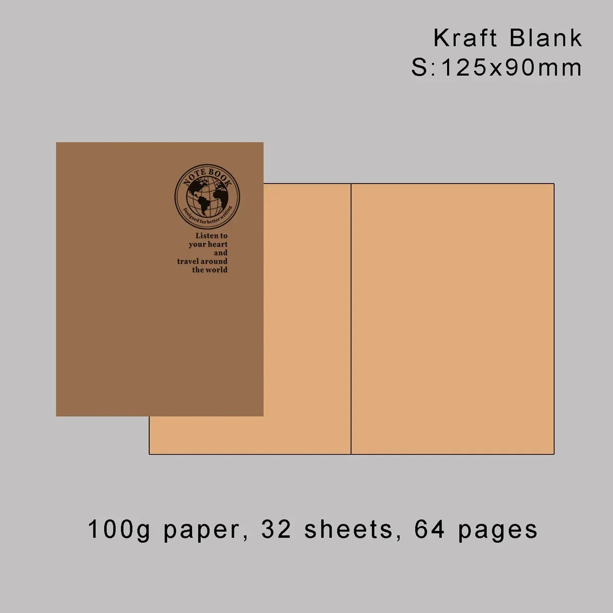 Retro Folien-Gold Nachfüllpapier Notizbuch – Verschiedene Varianten