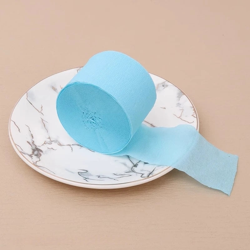 25m Crêpe Papier Streamer 4.5cm für DIY Deko und Blumen Basteln