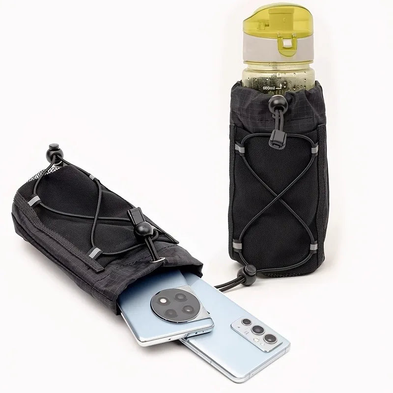 Vielseitige Outdoor Armtasche aus Nylon für Handy und Flasche