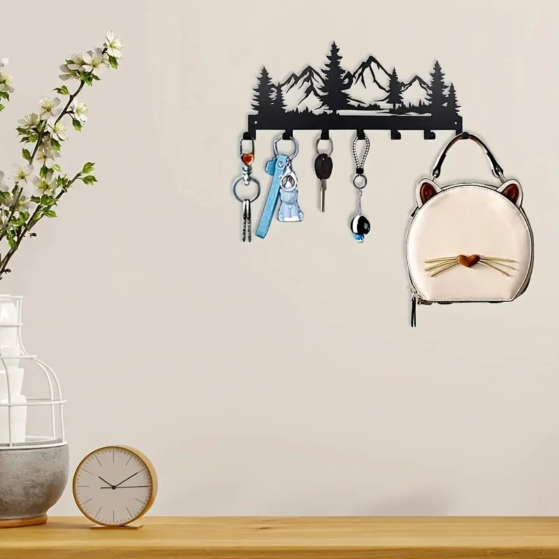 Wald Schlüsselhaken aus Metall Wandhalterung für Handtücher Hüte