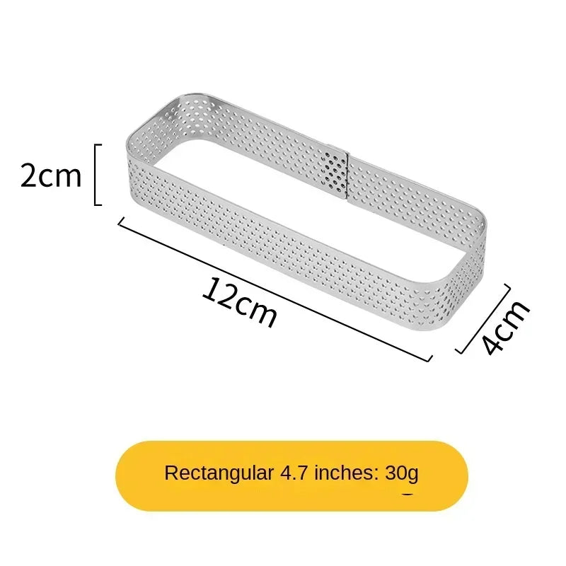 Perforierter Tartering für perfekte Obst Mousse Kuchen & Desserts
