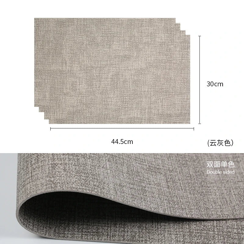 Wasserdichte PVC Kunstleder Tischsets 4er Set für Ihre Küche