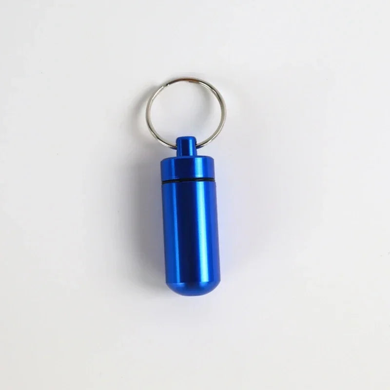 Wasserdichte Mini-Pillendose aus Aluminium kompakt und tragbar
