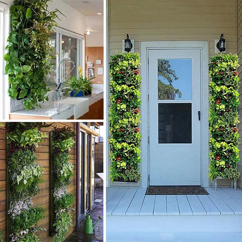 Vertikale Pflanztasche Filz Wandbehang Blume Gemuese Garten