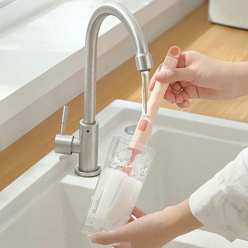 Babyflaschen Bürsten-Set aus Silikon - 360° Drehung für einfache Reinigung